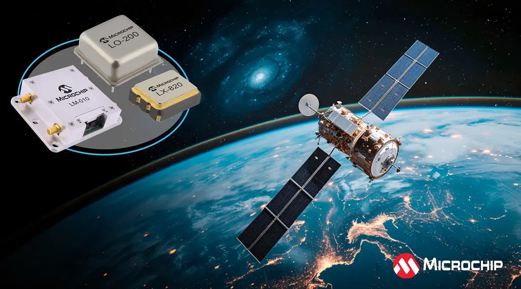 Microchip LX-820 radiation-tolerant quartz oscillator for satellite electronics.
