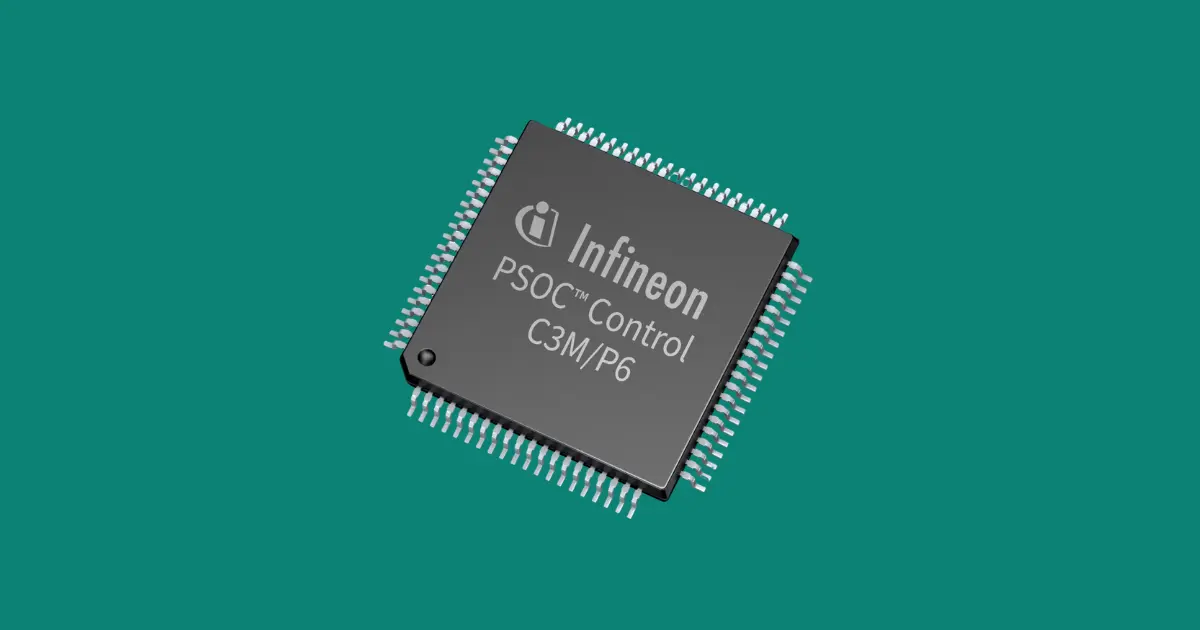 Infineon PSOC Control C3 PSC3M/P6 microcontrollers for multi-motor control, power conversion and secure industrial systems.